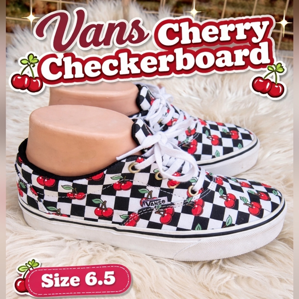 Vans Checkered Dohenny cherry sneakers 6.5‎